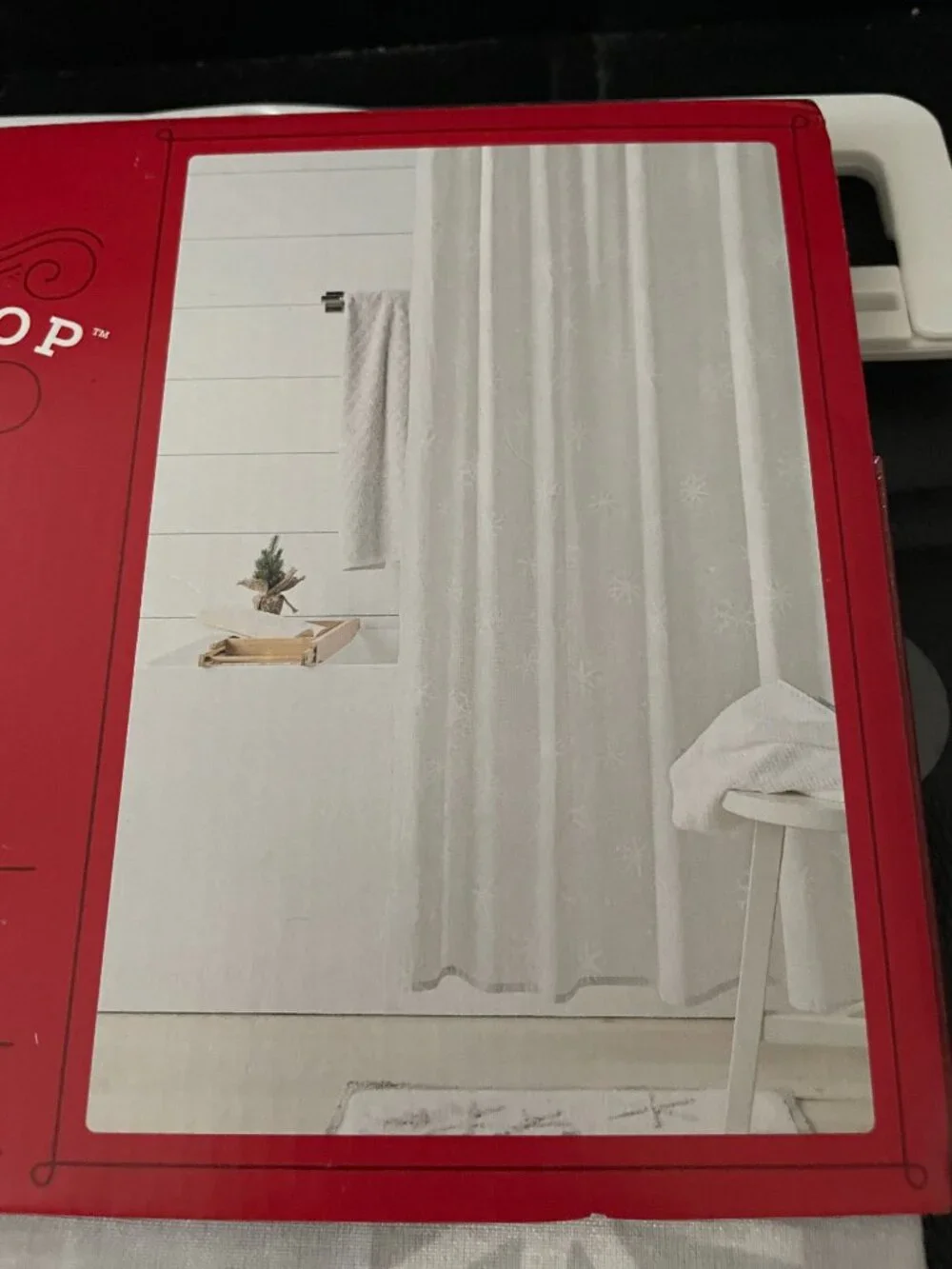 Christmas Snowflake Shower Curtain Gray - Wondershop™-NWT